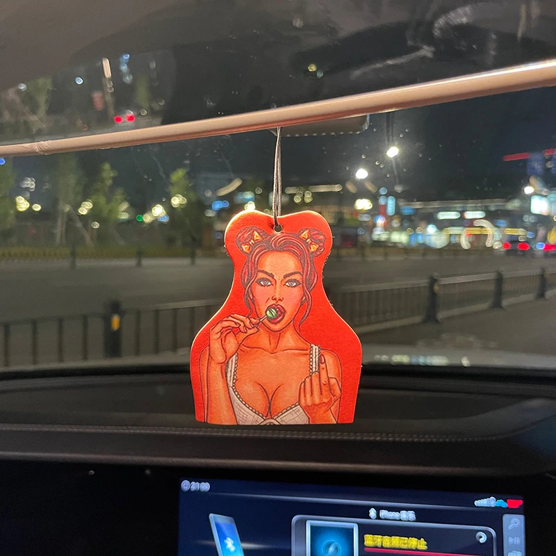 Car aromatherapy perfume air freshener Japanese cartoon anime rearview mirror fragrance pendant air outlet to seduce girls