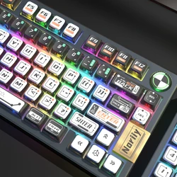 MiFuny Chemistry Theme ASA Pudding Keycaps Set 119keys PBT Transmit Light Custom Key Caps for Mechanical Keyboard Accessories