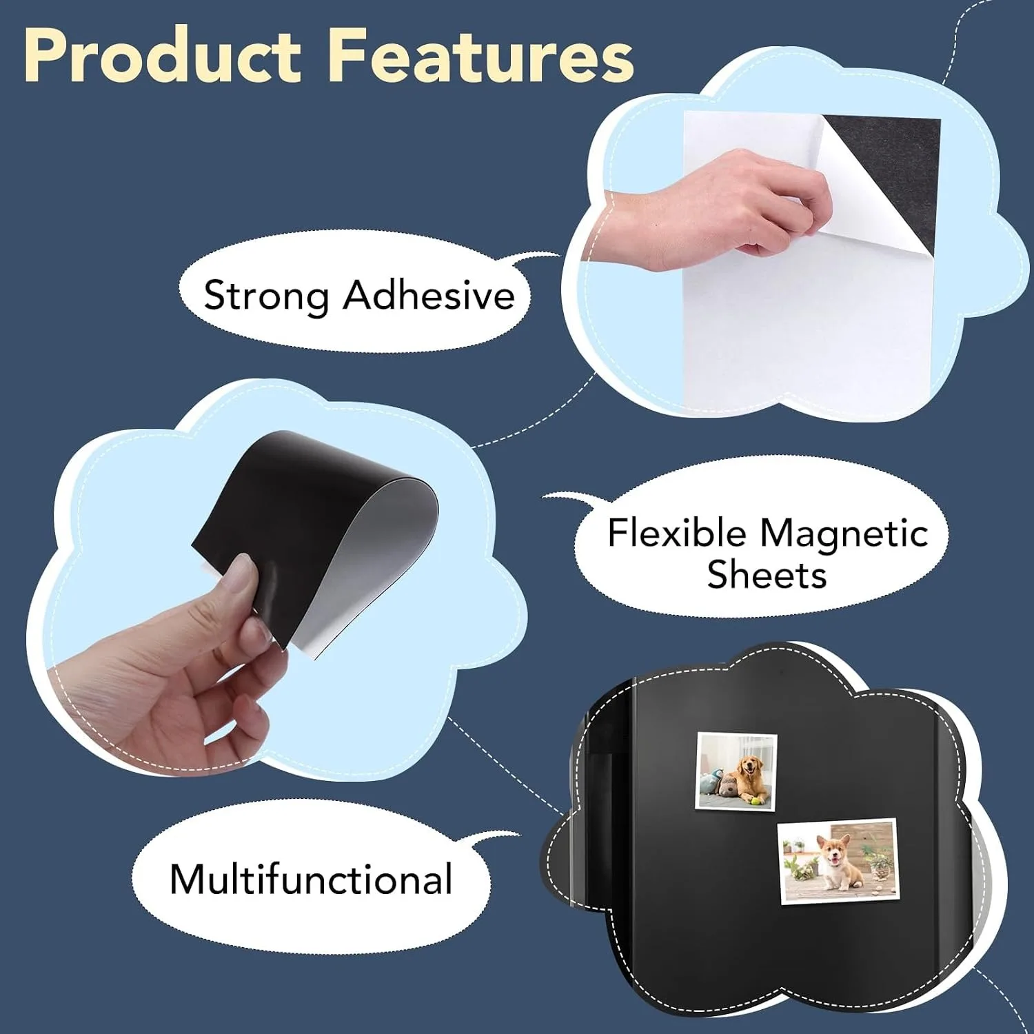 Flexible Magnetic Sheets for Photo Display, 5/10/20 Pcs