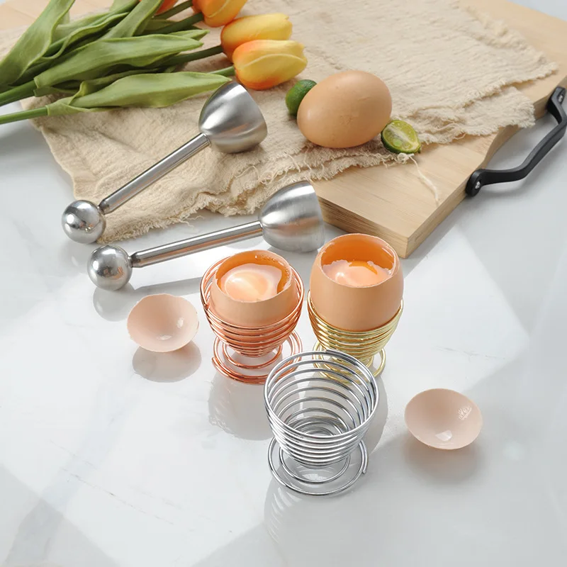 Egg Opener Stainless Steel Egg Opener Shell Opener Fancy Eggshell Cutting Knocker Creative Glutinous Rice Egg Knife Artifact
