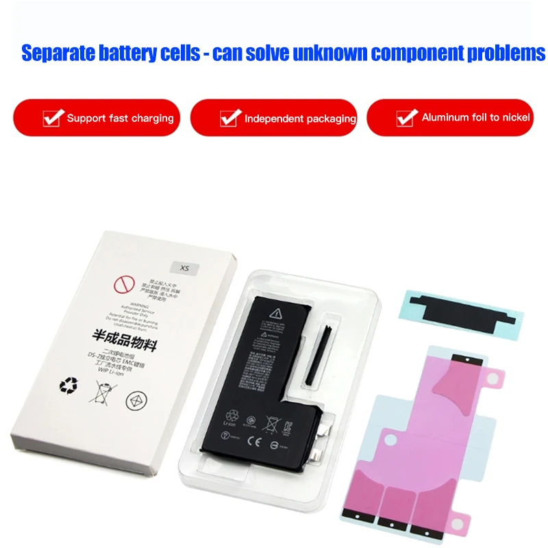 Rechargeable battery (NO BMS protective cable) For iPhone XR X Xs 11 12 13 14 15 Pro Max SE  Welding to solve the pop-up problem