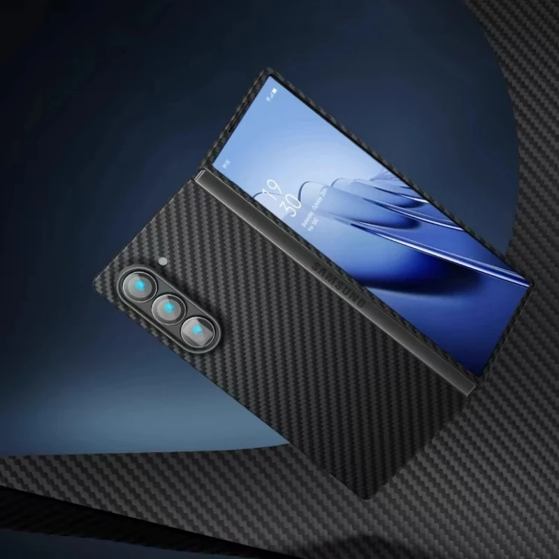 Ultra Thin Case For Samsung Galaxy Z Fold 6 Case Matte Hard Carbon Fiber Texture Pattern Cover For ZFold 6 Fold6 5G Phone Shell