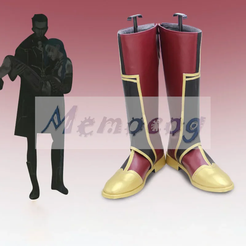 LOL Arcane Silco Cosplay Shoes PU Leather Boots Halloween Cosplay Prop Arcane Silco Custom Made Shoes