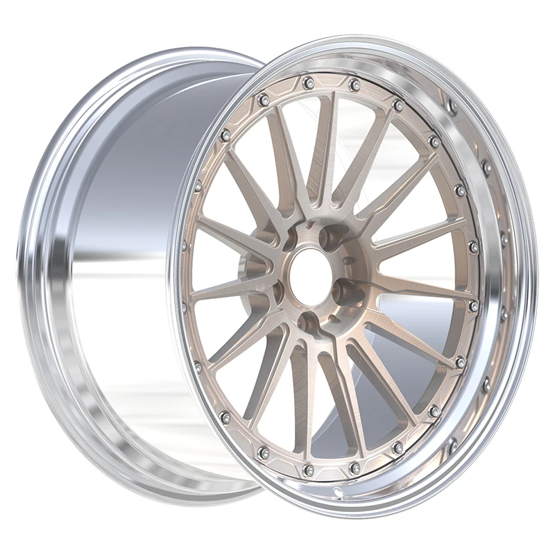BORUI Custom 2-Piece Racing Car Wheels Concave Deep Lip Chrome Silver Rim For E92 E93 M3 M4 G80 G81 G83 16-26 Inch