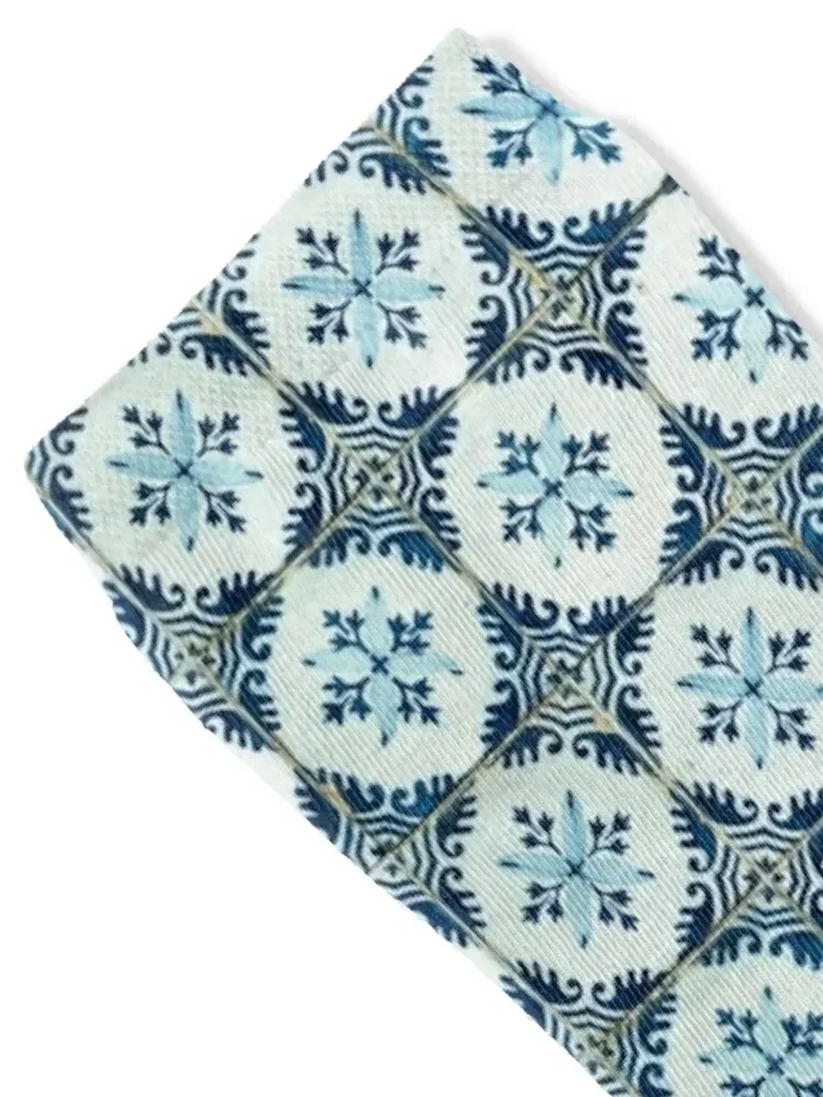 Vintage Portuguese Tiles Socks anti-slip new year Stockings man moving stockings Men Socks Women's