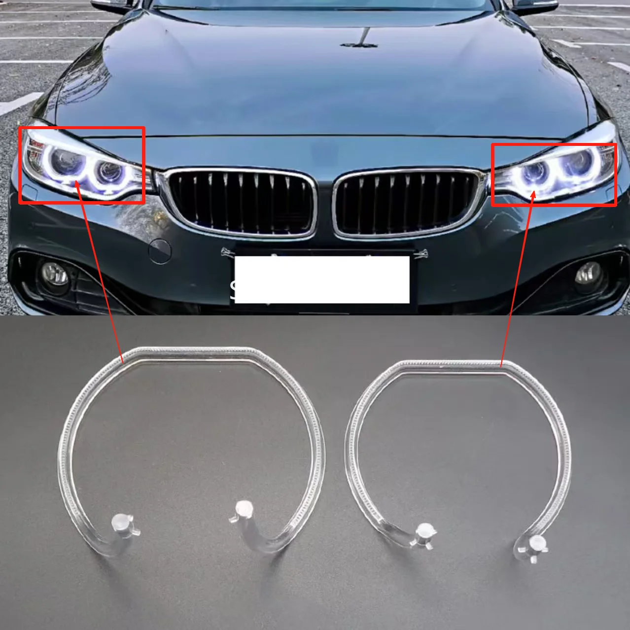 

Для BMW 2 серии F45 2016-2019 Angel Eye Car DRL CHIP Travel Edition Белый свет Балластный сигнал поворота Модуль дневного путешествия Фара