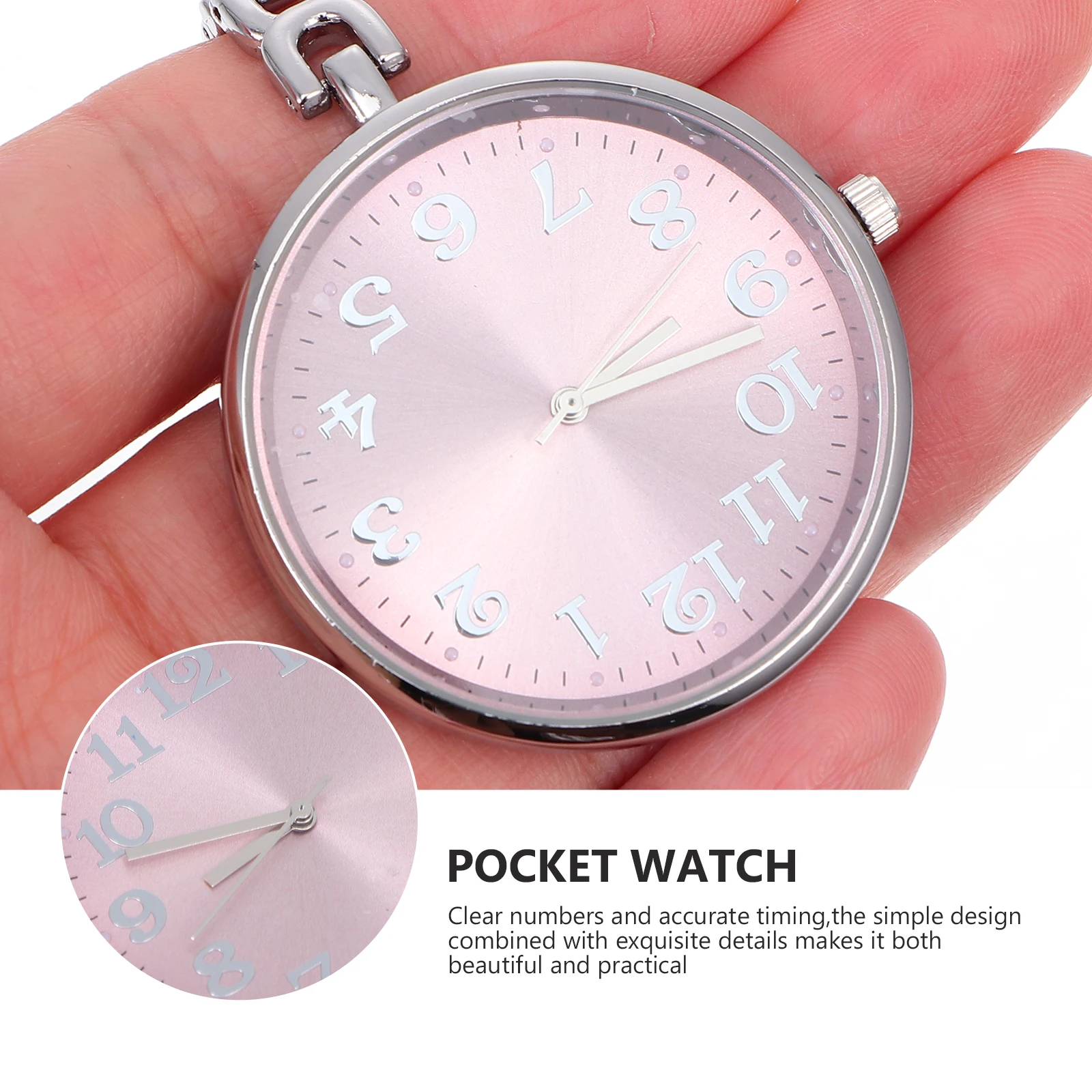 ساعة كوارتز معلقة بجيب ممرضة لساعة كوارتز لموظفي عيادة الممرضة مقاومة للماء هدية سلسلة مفاتيح للطبيب