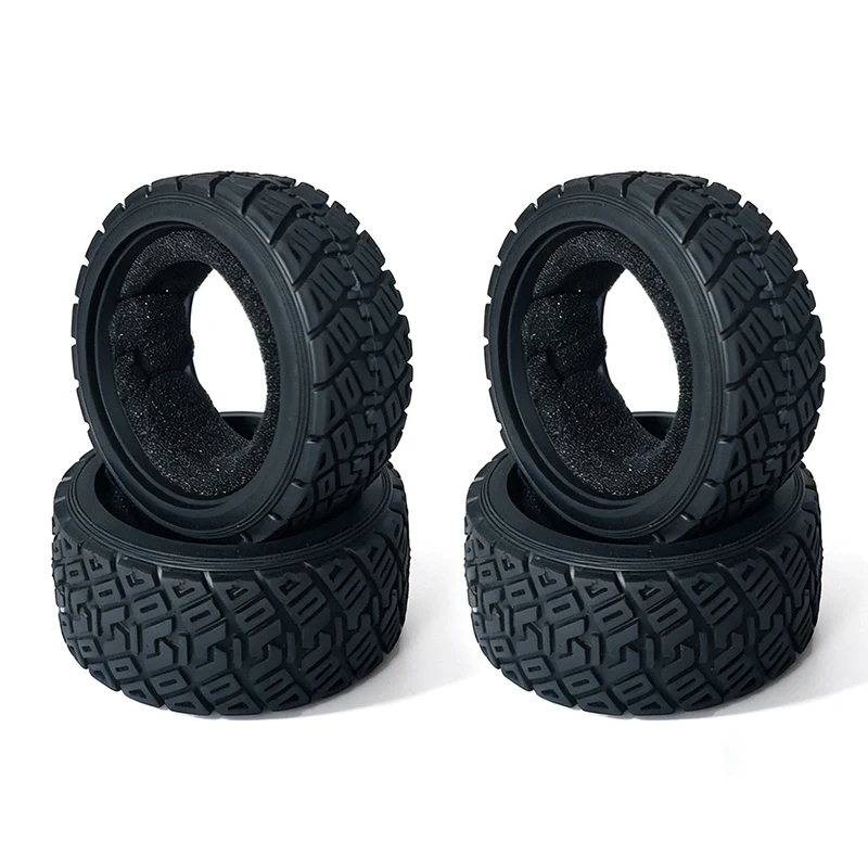 4pcs 65MM High Grip Tires 1/10 On-Road Car Soft Tires Hot Melt Tire RV tires For HSP Tamiya HPI Kyosho 94123 94122 TT02 FW06