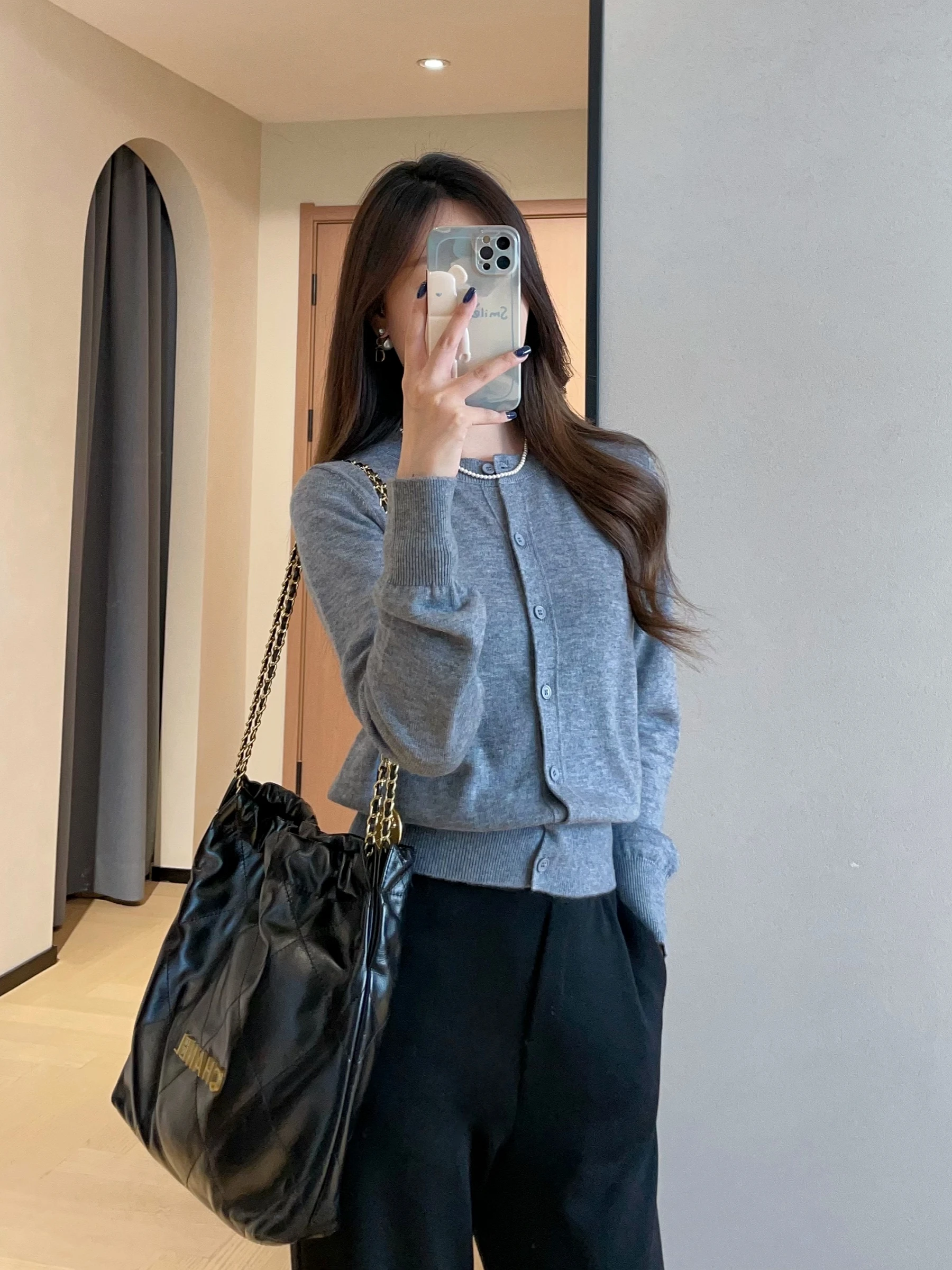 

WTHEONE Soft Skin-Friendly Woolen Short Knitted Open Cardigan Women's Layering Versatile Thin Sweater Autumn Commute Style