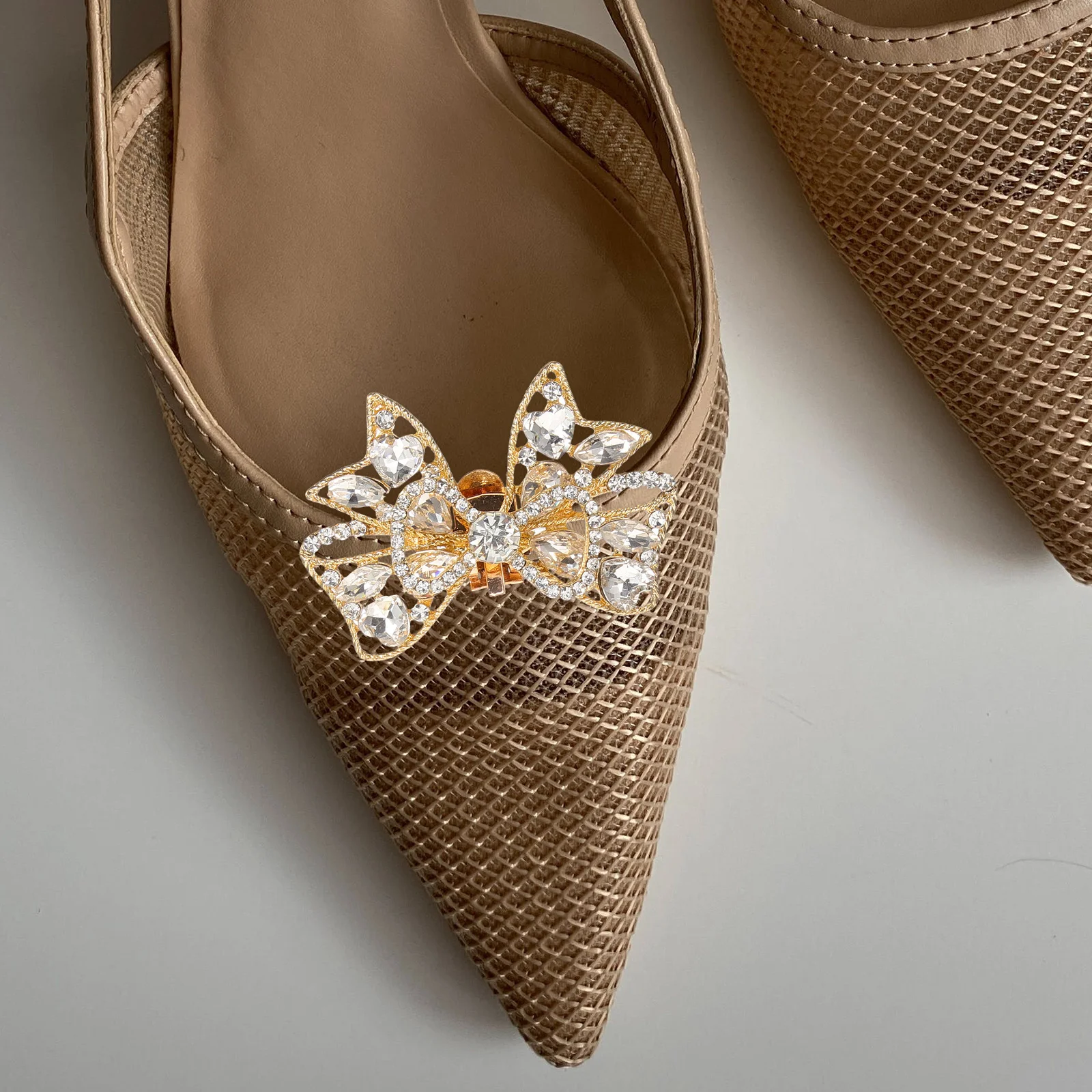 

Shoe Charm Bow Decoration Wedding Decorative Buckle for Women Chic Bling Charms