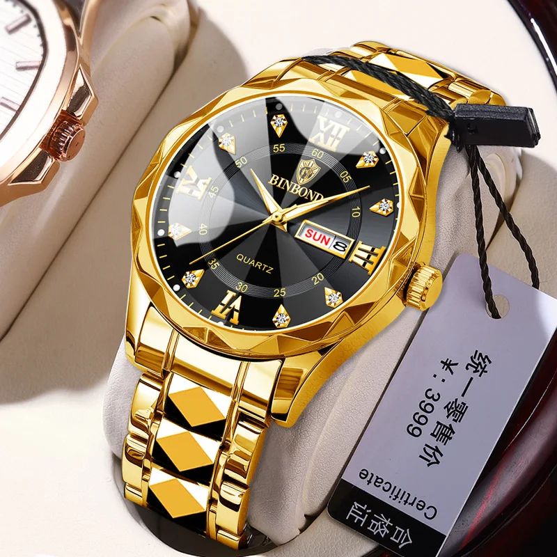BINBOND Top Brand Luxury Fashion Watch Men Waterproof Week Date Clock Sport Watch Men Quartz Wristwatch Relogio Masculino B2521
