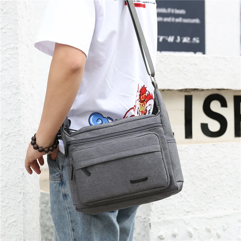 New Business Light Shoulder Bag Men\'s Messenger Bag Fashion Trend Shoulder Bag Men Sling Bag Horizontal Side Bag for Men