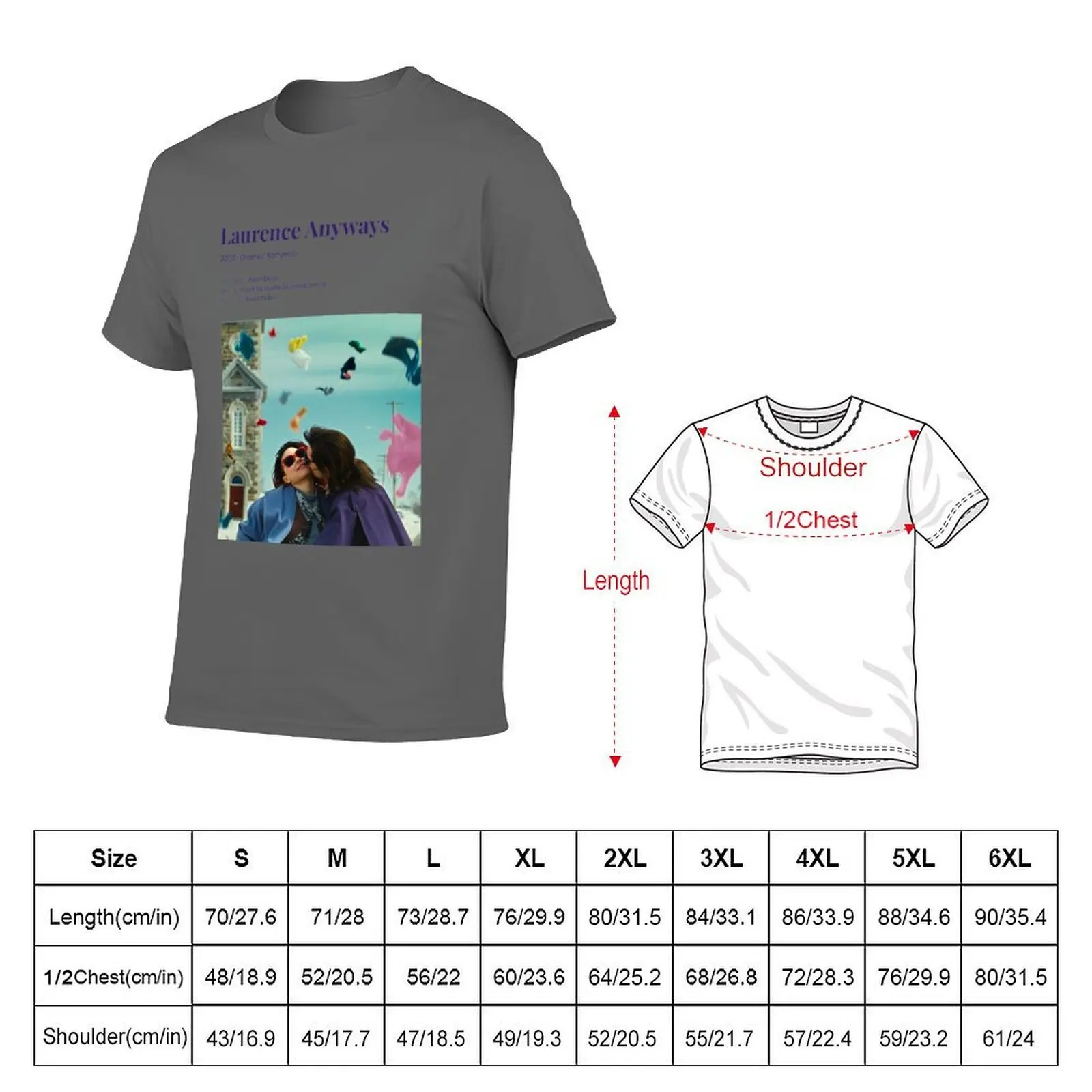 Laurence Anyways (2012) Xavier Dolan Movie T-Shirt Long Lasting Casual T-Shirt