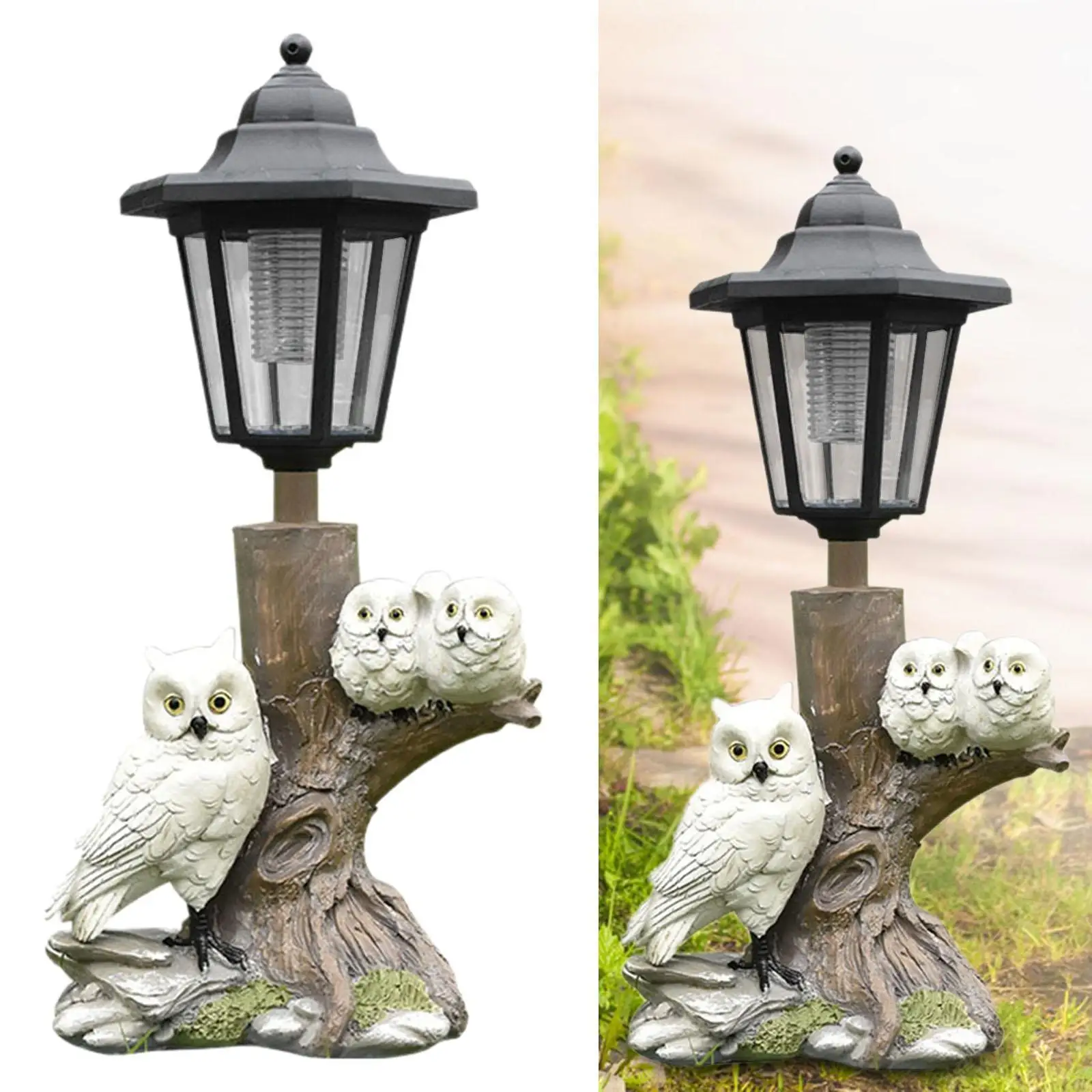 

Solar Garden Statue Light Night Light Gift Lawn Ornament Owl Figurine Solar Lantern for Porch Christmas Birthday Balcony Patio