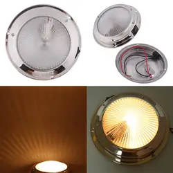 12V 10W Stainless Steel Marine Boat Ceiling Cabin Dome Interior Light Warm White color Dia 138mm Ceiling Dome Light