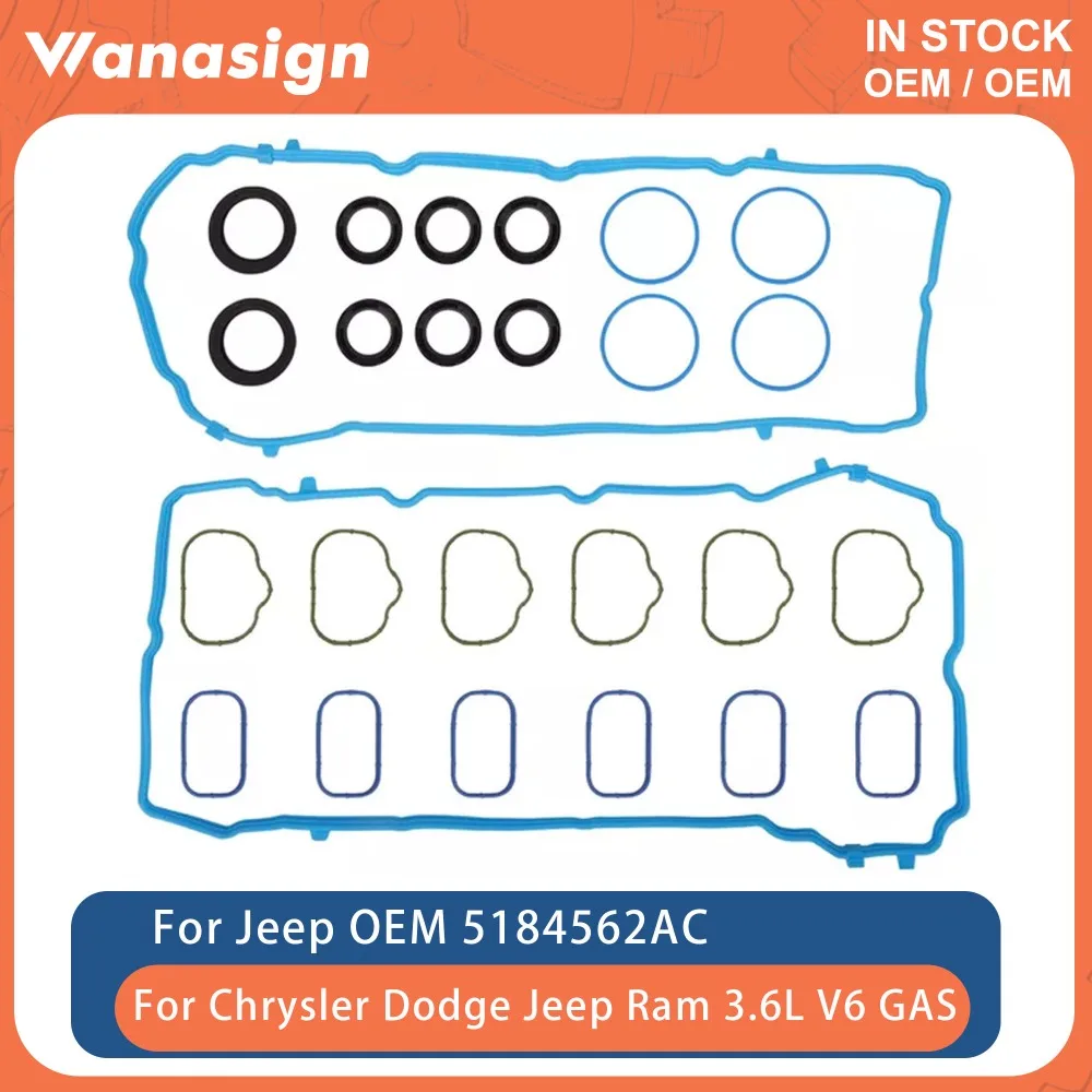 Junta da tampa da válvula do motor com kit de junta de admissão de ar, ajuste 3.6 l para chrysler dodge jeep ram eb ehd 3.6l v6 gás 11-16 vs50805r