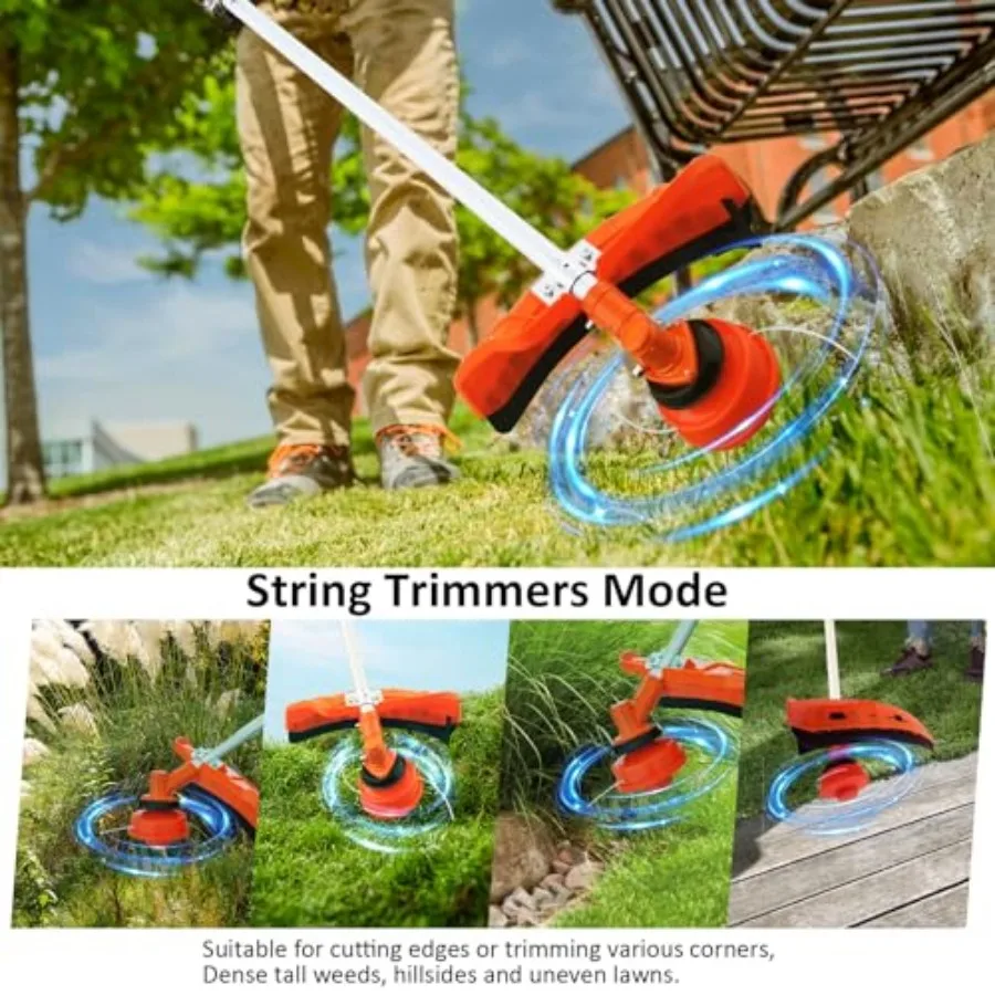 Gas Weed Eater Trimmer 52cc 2-takt gas-aangedreven stokzaag met 6-in-1 multifunctioneel ontwerp voor efficiënt gazon en tuin