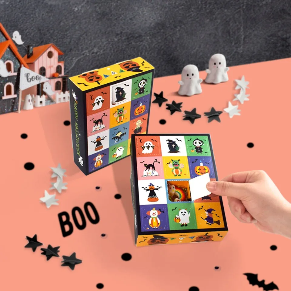 10/20/30 teile/los Halloween Candy Box Hausgemachte Geschenk Box 12 Grid Süßes Oder Saures Boxen Geschenk Box spielzeug Geburtstag Boxen Für Halloween – Detail 2