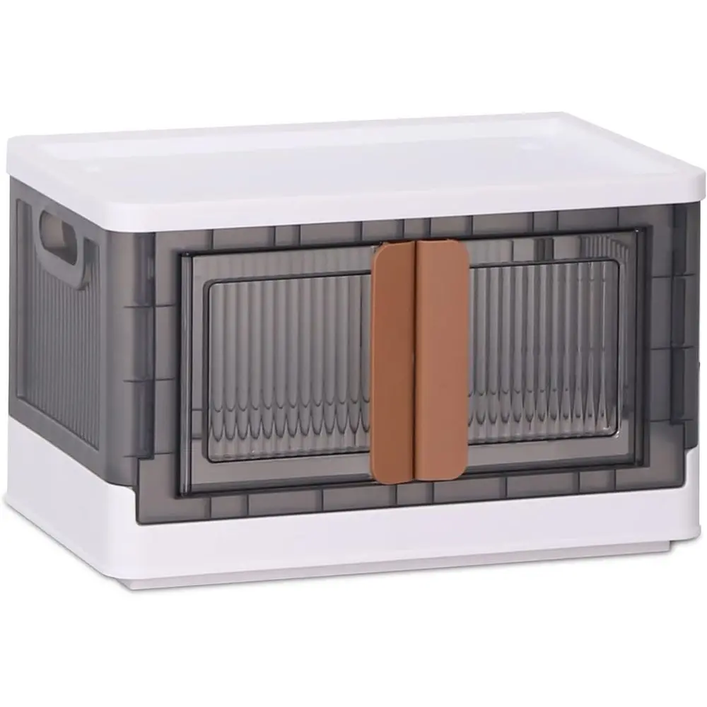 

Sturdy Stackable Plastic Storage Boxes - Large Organizers for Wardrobe, Bedroom, Office, and Garage
