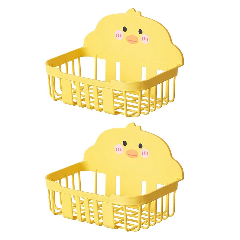 

2Pcs Yellow Duck Paper Towel Holder Wall Mounted Tissue Rack Bathroom ganizer Space Saving Design Stylish Kitchen Living Room