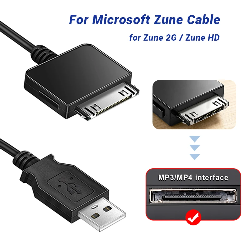 Mini-USB Cable for Microsoft Zune MP3 MP4 Player