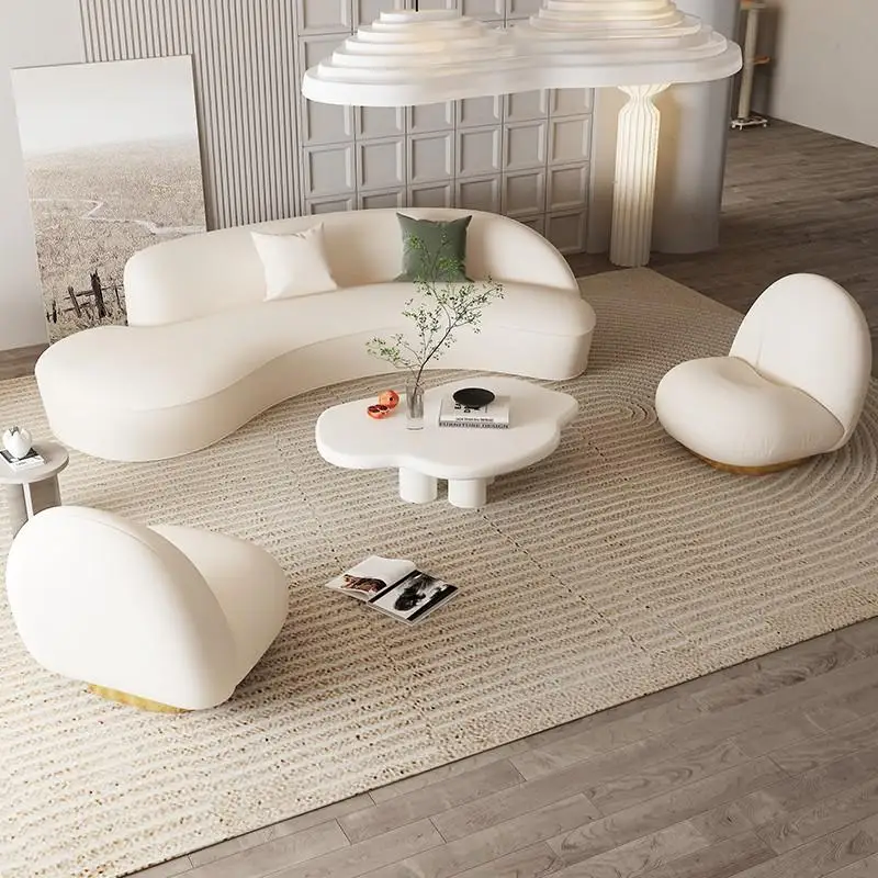 

European Design Sofa Romantic Cute Leisure Minimalist Lounge Comfortable Living Room Sofas Aesthetics Muebles Hotel Furniture