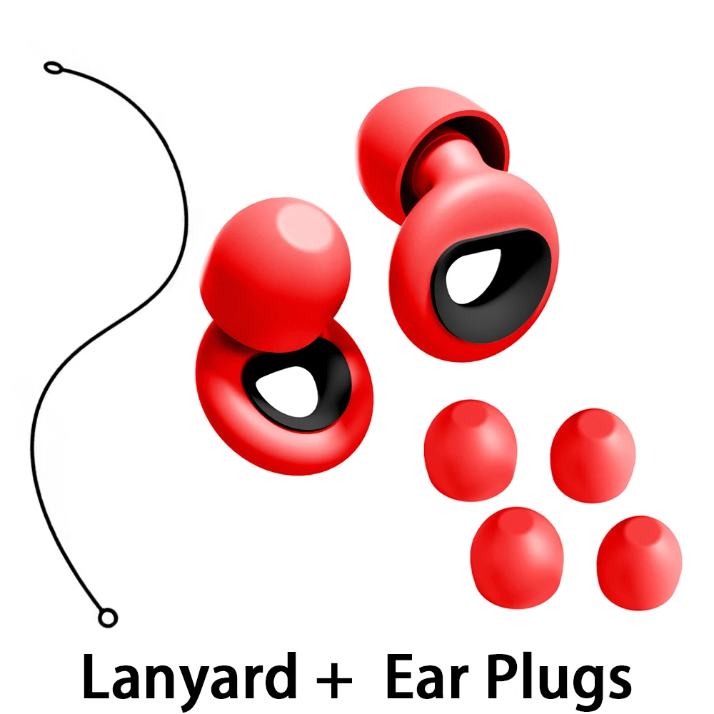 Concert Festival Silicone Earplugs with Lanyard - Hearing Protection Ear Plugs for Loud Events And Crowd Scenes