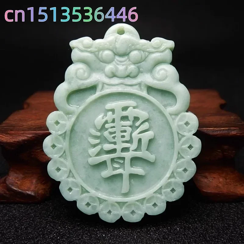 Green Real Jade Tai Chi Pendant Dragon Necklace Natural Stone Amulet Gifts Women Men Luxury Chinese Gift Carved Jewelry Vintage view 4