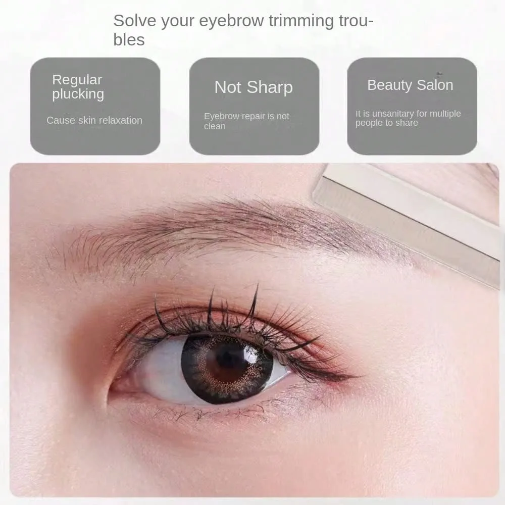 21PCS Stainless Steel Eyebrow Razor Blades with Holder, Facial Dermaplaning Tool for Eyebrow Shaping and Exfoliation