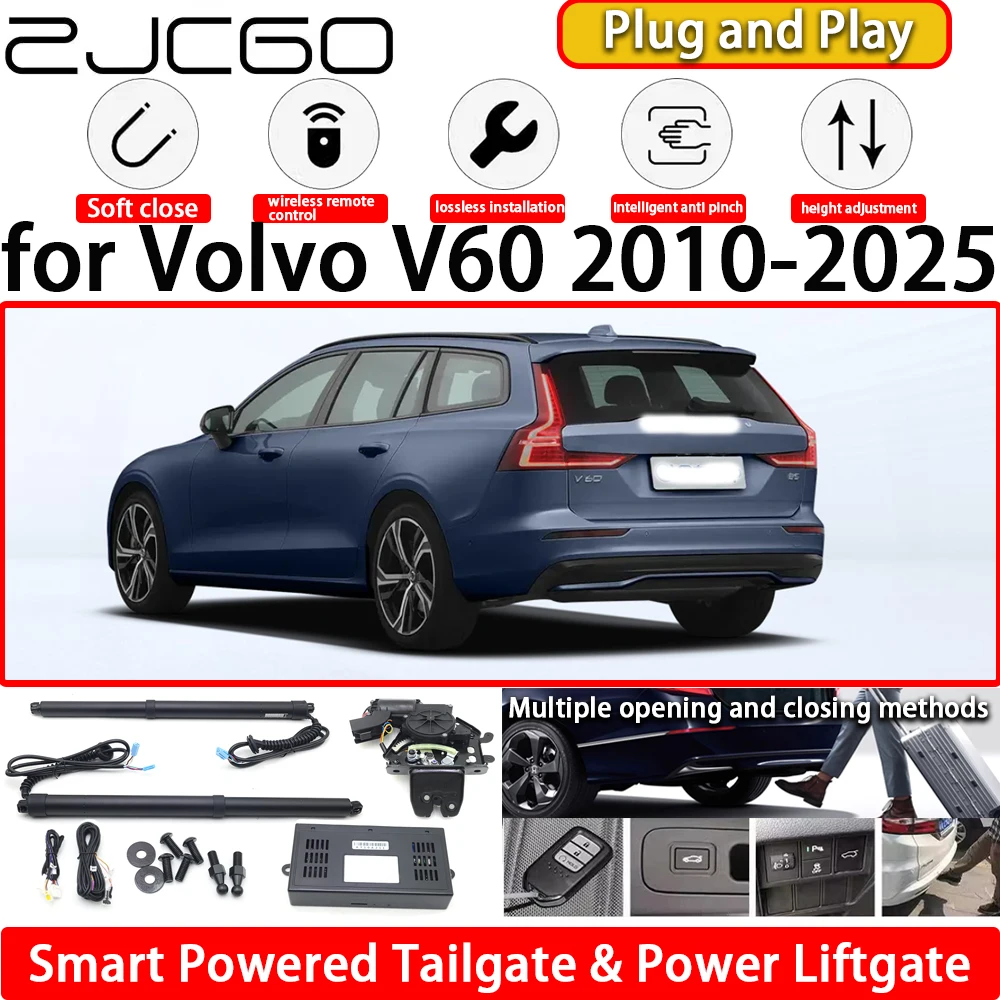 

ZJCGO for Volvo V60 2010-2025 OEM Automatic Electric Powered Tailgate Power Liftgate Tail Gate Lift Kit System Plug & Play