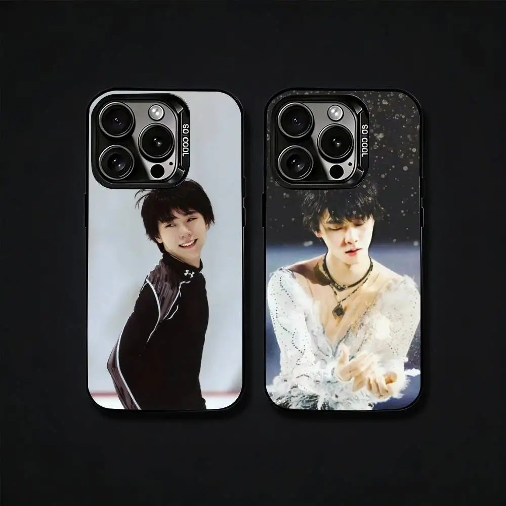 

Figure Skaters Y-Yuzuru Hanyu Phone Case For iPhone17, 16,15,14,13,12 Pro Max Black Candy Matte Shockproof Cover