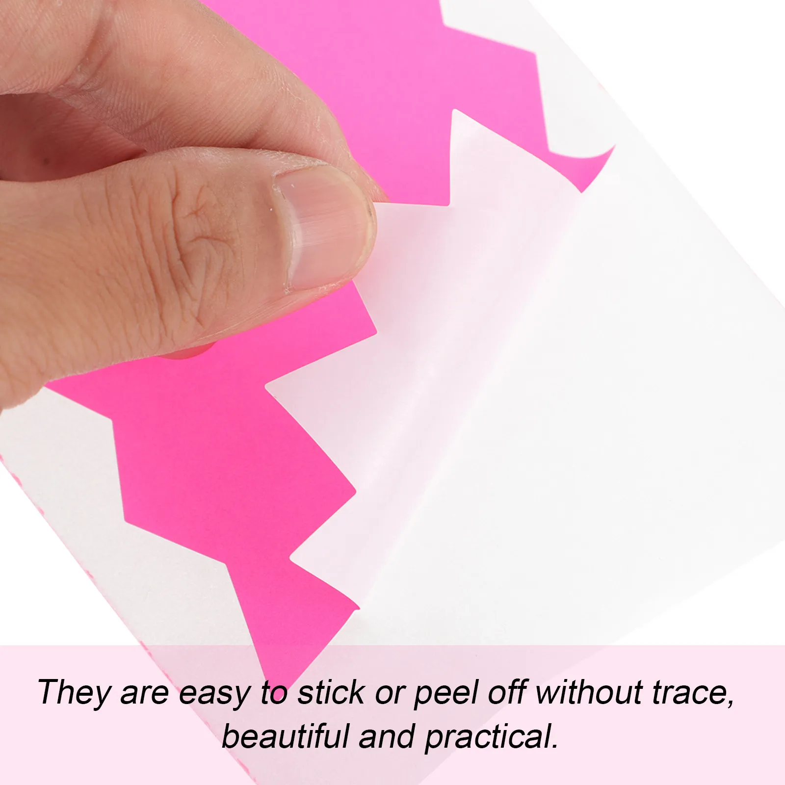 

50 Sheets Fluorescent Craft Stickers Strong Adhesive Easy Peel Paste No Residue Decorative Stickers for Gift Bag Packing Bag