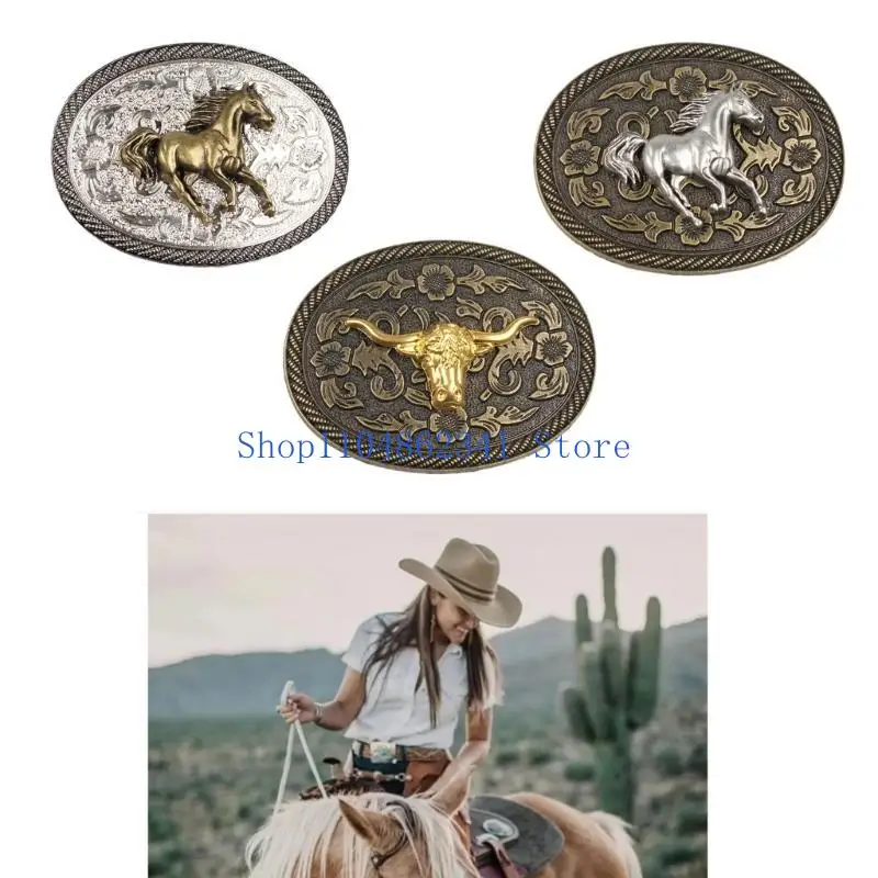 5asd Classical Metal Belt Buckle Carved Belt Buckle DIY Accessories for Unisex