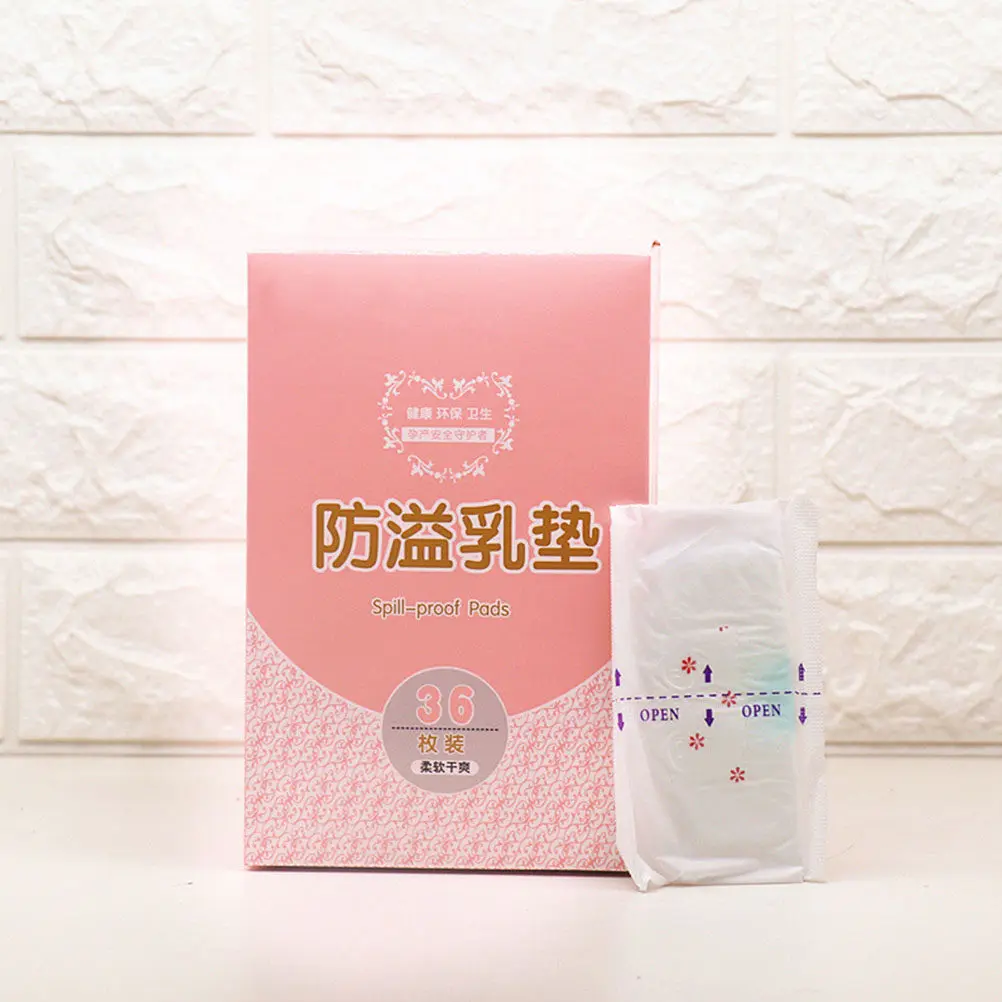 

36Pcs Leakproof Breast Pads Disposable Nursing Pads for Moms Hydrophilic Nonwoven Fabric Polymer Large Adhesive