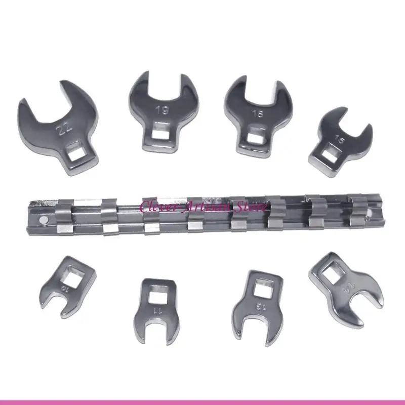 E06B 3/8 인치 드라이브 메트릭 크로우 풋 렌치 세트 10mm 11mm 13mm 14mm 16mm 18mm 19mm 22mm