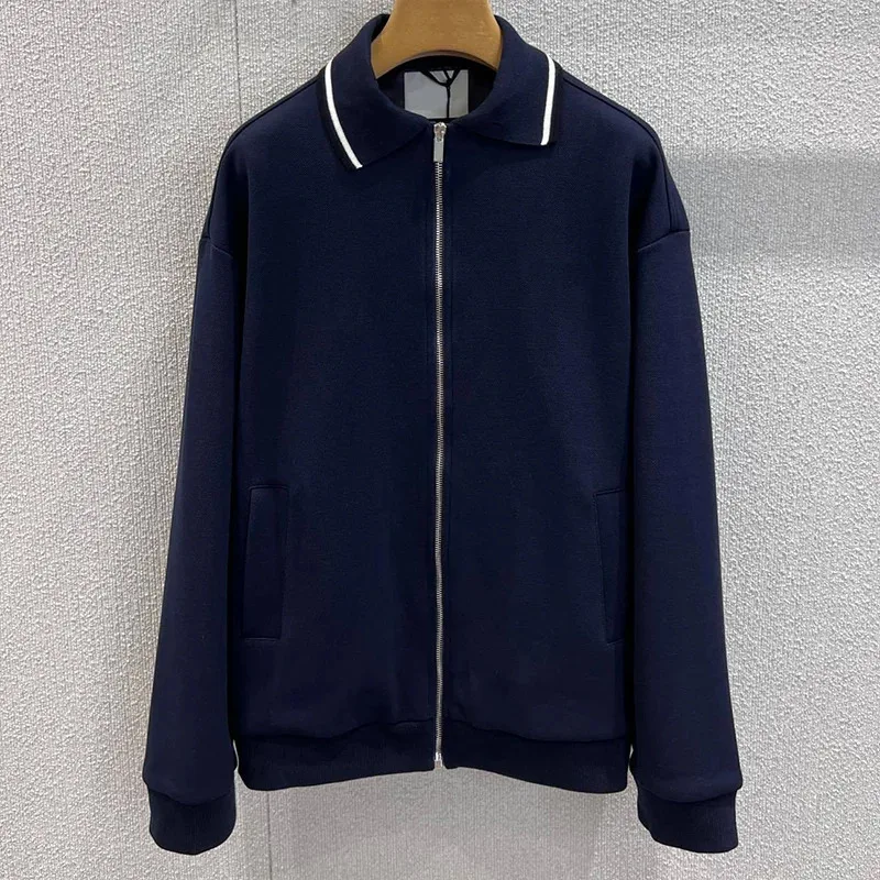 

High quality New Spring Fashion Preppy Style Jacket Women Turn-down Collar Long Sleeve Zipper Fly Loose Casual Coat 2581534