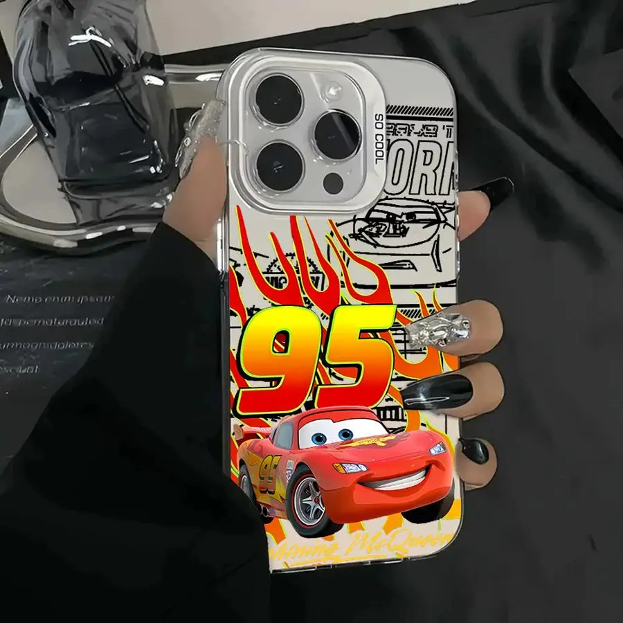 Soft Shell Case for iPhone 11 12 13 Pro Max 16e 14 15 16 Plus Disney Lightning McQueen