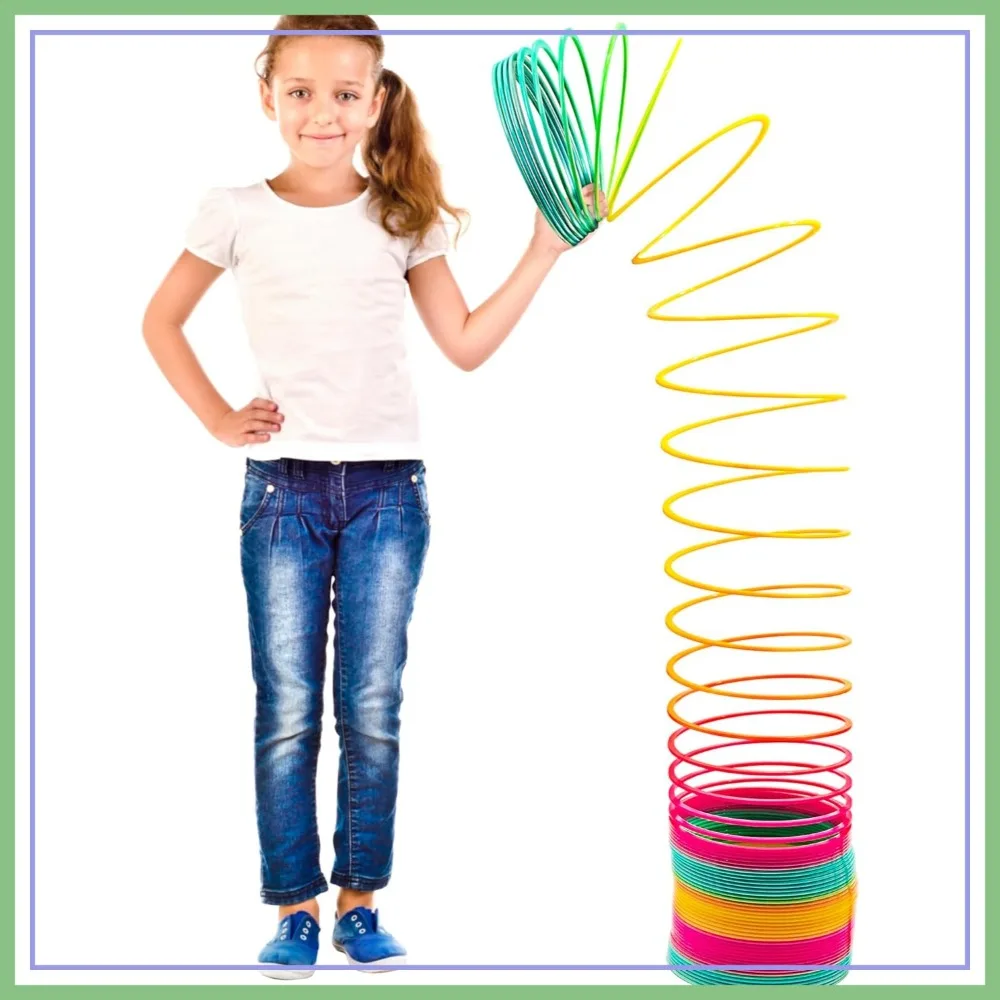 

Giant Slinkie Coil Spring Toy - 6'' Jumbo Rainbow Spring for Gift, Big Novelty Toy, Huge Springs Fun Toy for Boys & Girls