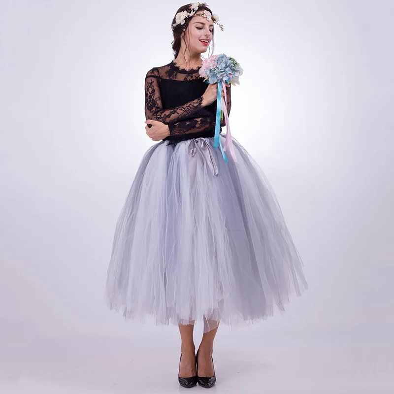 Popular Skirt Support Stage Dress Mesh Princess Dress Performance Skirt Multi-color Optional Temperament Elegant Petticoat