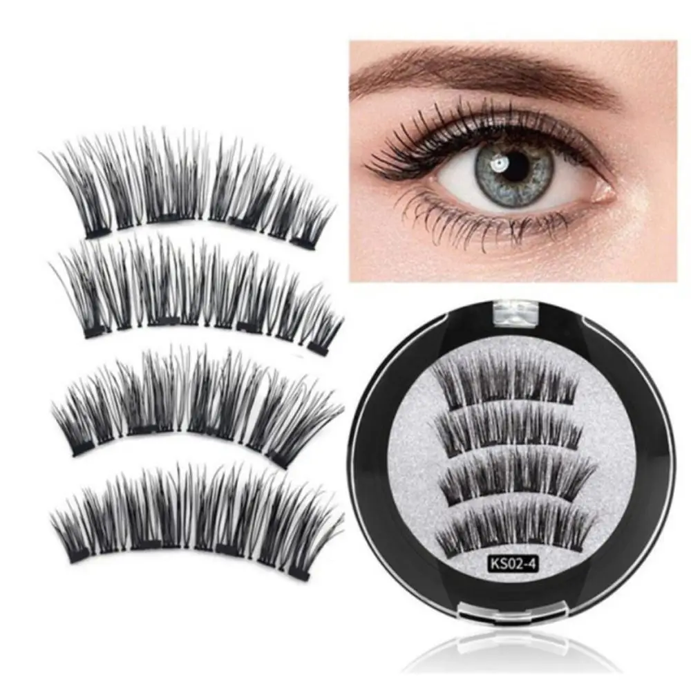 Magnetyczne rzęsy 3D z aplikatorem/klipsem, łatwe w użyciu, bez kleju, przedłużanie rzęs.