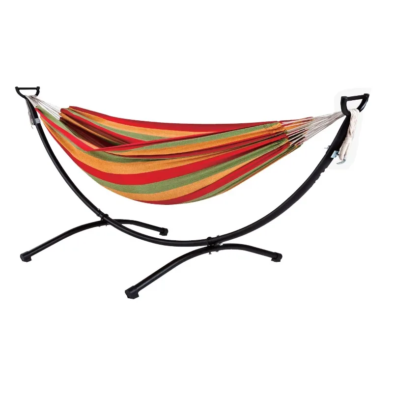 

Outdoor Indoor Portable Folding Durable Hammock with Curved Hammock Stand