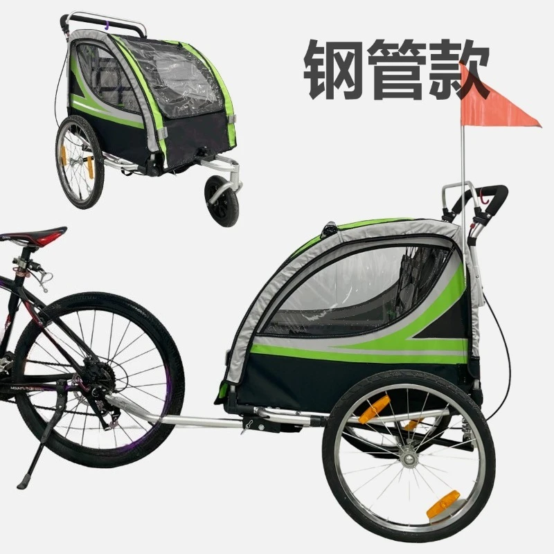 Outdoor baby walking artifact, double steel pipe shock-absorbing bicycle, travel daily, parent-child outdoor