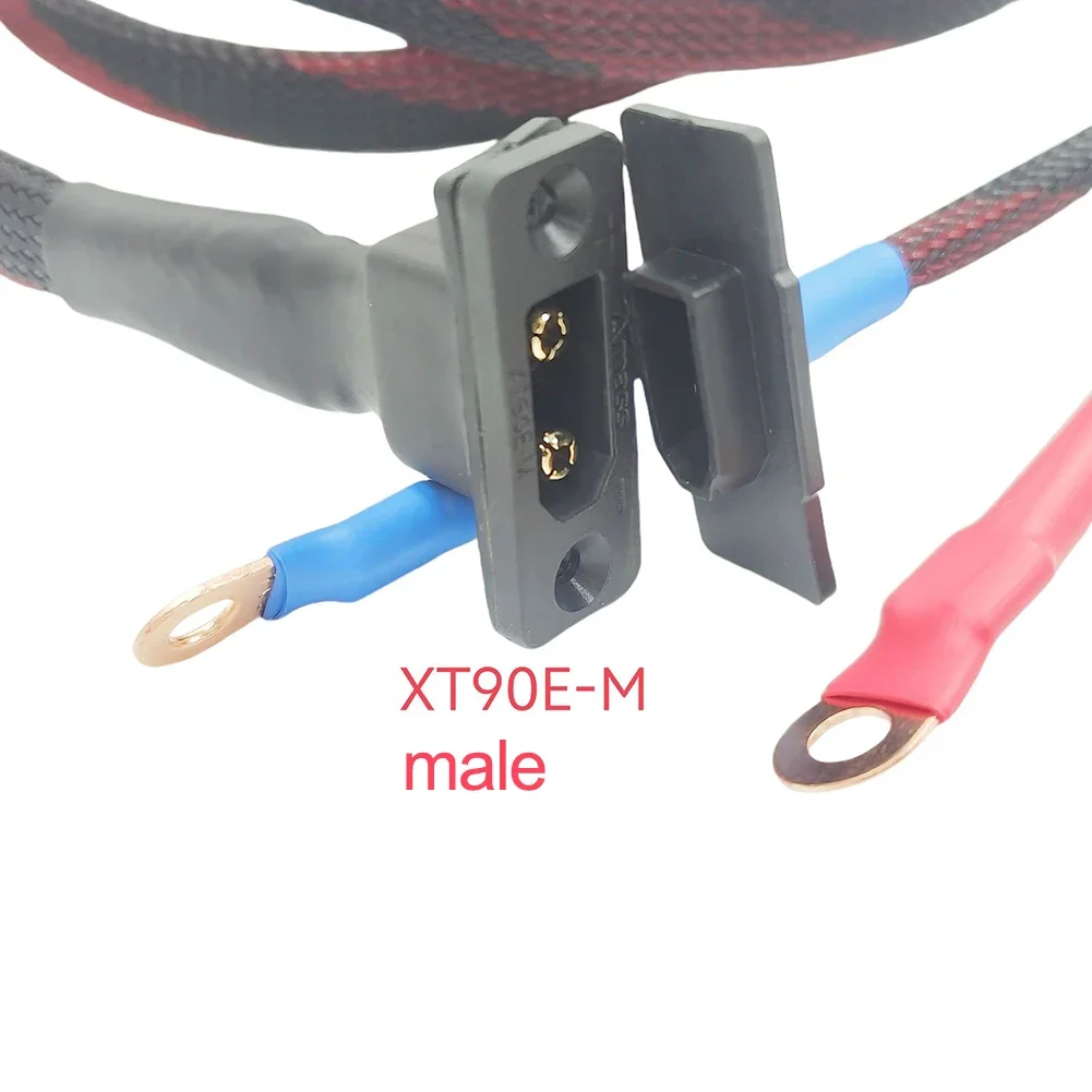 10 AWG สายแบตเตอรี่จักรยานไฟฟ้าสำหรับ XT90E-M ปลั๊กโอริงขั้วต่อแบตเตอรี่ชิ้นส่วนจักรยานสายชาร์จพอร์ต