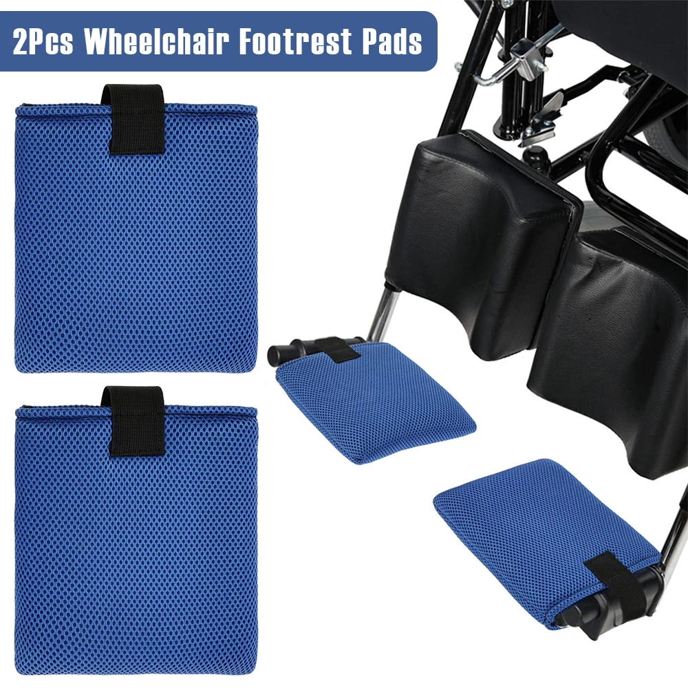 

2Pcs Wheelchair Footrest Pads Non Slip Footplate Protector Pad Soft Breathable Leg Rest Cushion Foot Protection Pads for Elderly