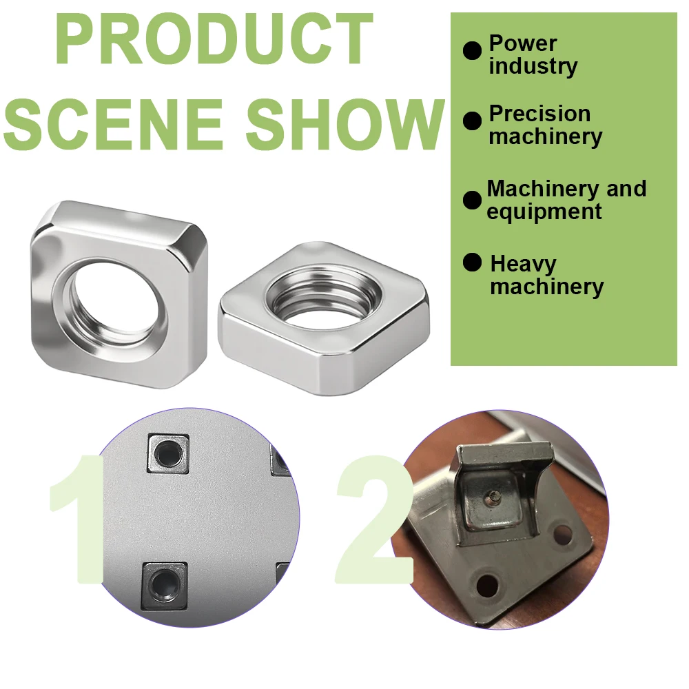 DIN562 THIN Nut M3 M4 M5 M6 M8 M10 M12  A2 STAINLESS STEEL SQUARE THIN NUTS 5-50pcs image 6