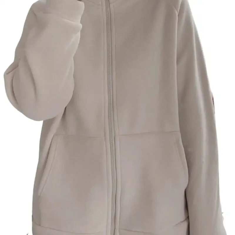 Damestrui Outdoor Dagelijkse kleding Fleecejack Rits Warm Opstaande kraag Los sweatshirt met lange mouwen voor dames Winter Outdoor