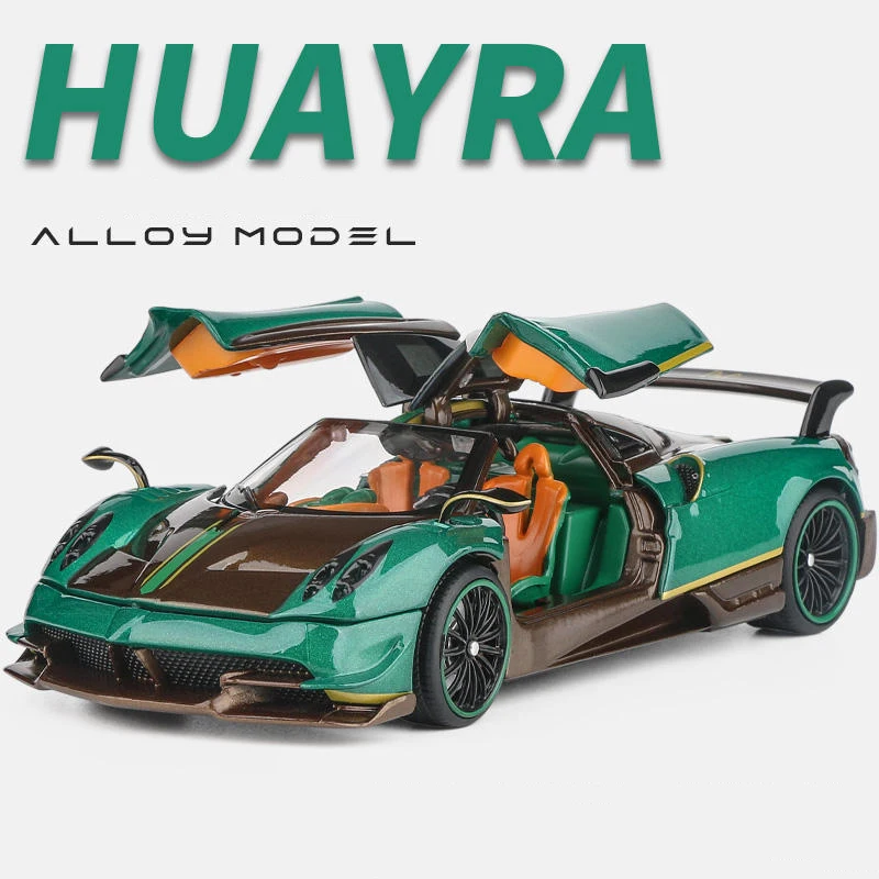 JKM 1:32 Pagani Huayra Supercar Diecasts & Toy Vehicles Metal Car Model Shock absorber Sound Light Collection Car Toys Gift