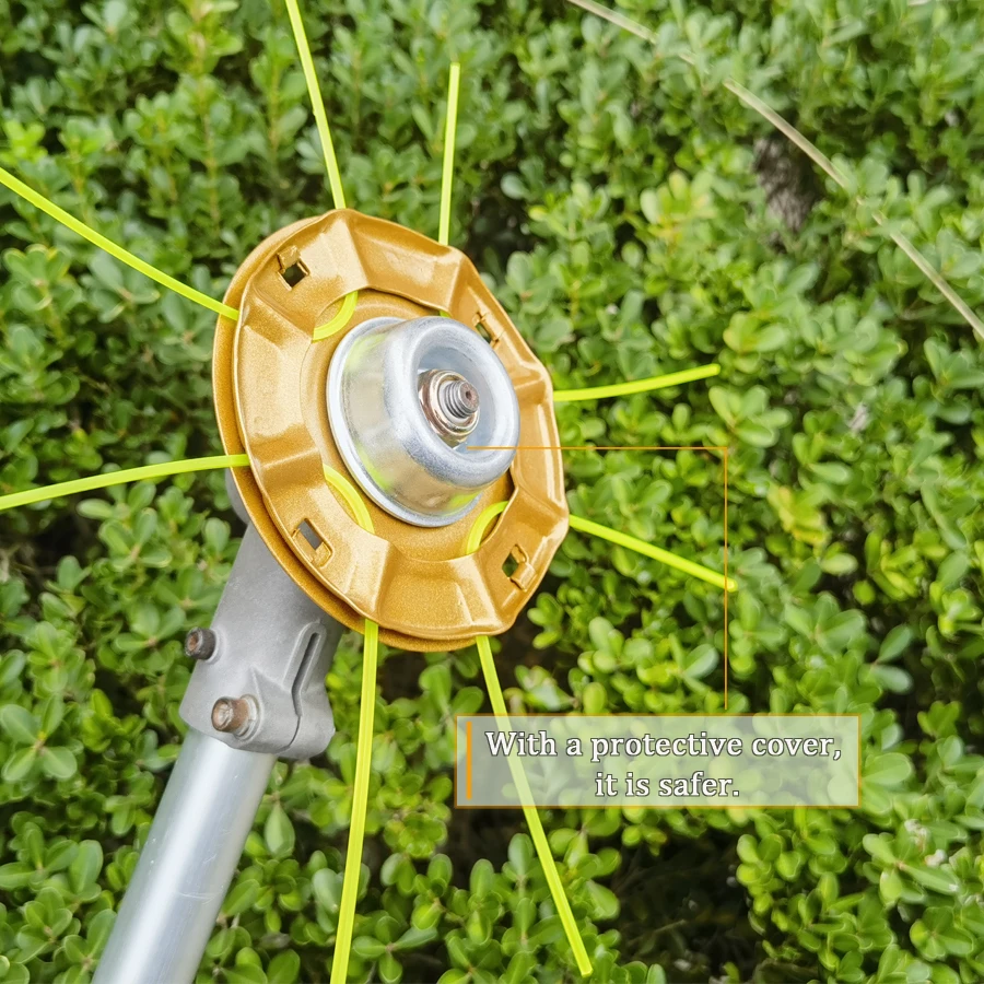 رأس تشذيب القرص MICROGUO مع فتحة تركيب M1 بوصة، مع غطاء واقي، 12 حبل، خفيف الوزن وقوي، أداء مستقر #4