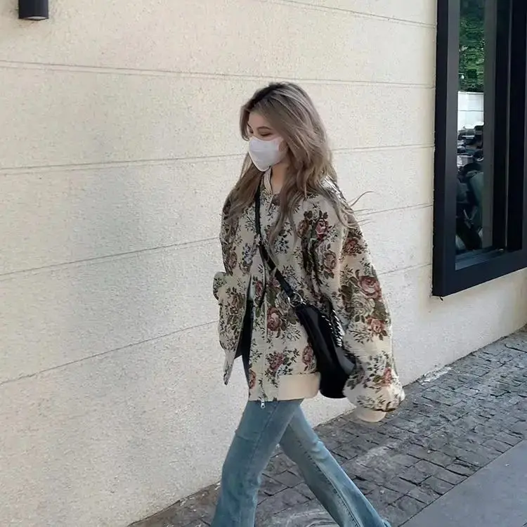 

Floral Jacket Autumn 2024 Early Autumn New Retro Jacket Women Jacquard Design Niche Hong Kong Style