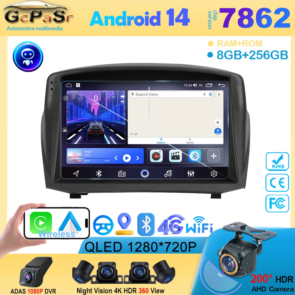 

Android Multimedia For Ford Fiesta Mk 6 2008 - 2019 Car Stereo CPU Radio QLED Player Navigation Carplay Auto HDR 5G Dash WIFI BT